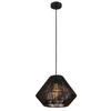 HÄNGELEUCHTE 35/120 cm    - Schwarz/Naturfarben, Konventionell, Naturmaterialien/Kunststoff (35/120cm) - Globo