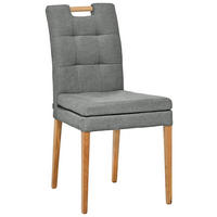 STUHL in Holz, Textil Grau, Eichefarben  - Eichefarben/Grau, KONVENTIONELL, Holz/Textil (47/91,5/59cm) - Celina Home