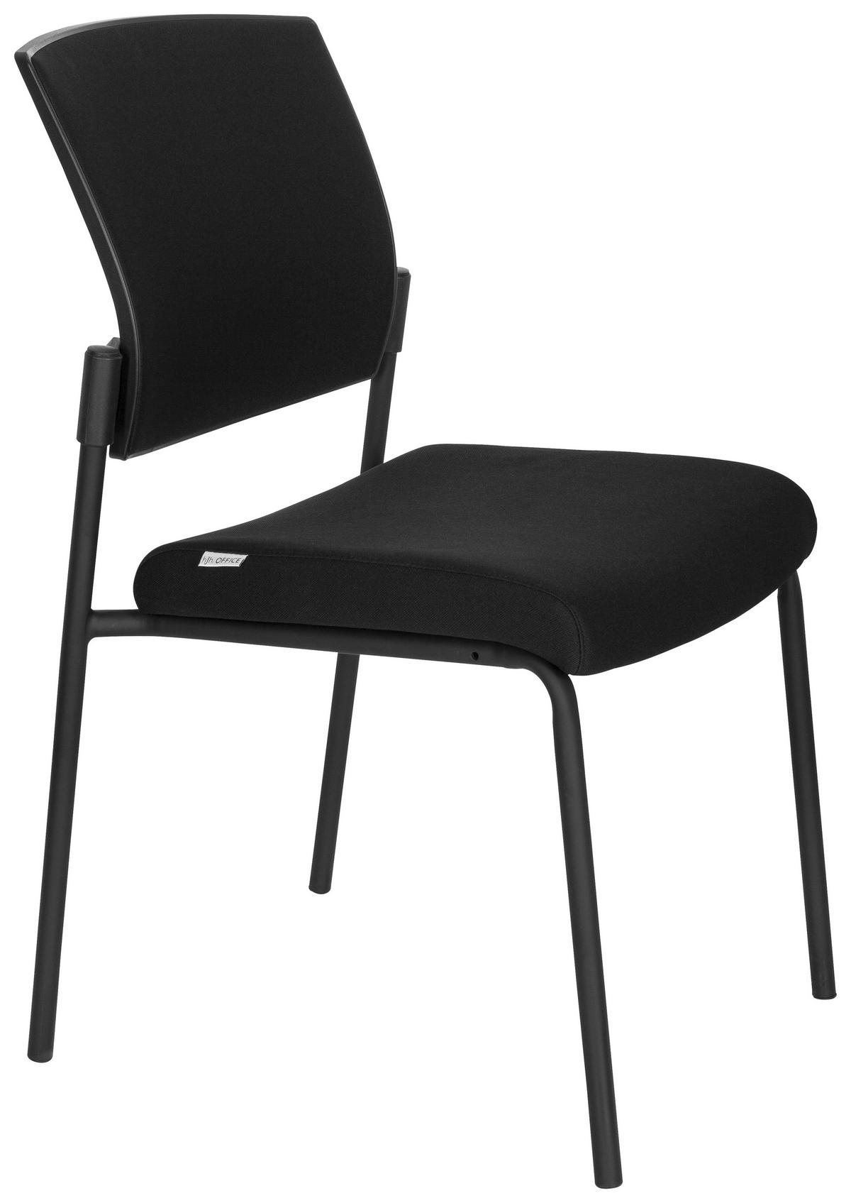 BESÖKSSTOL  i flatväv svart  - svart, Modern, metall/textil (48/90/58cm) - MID.YOU
