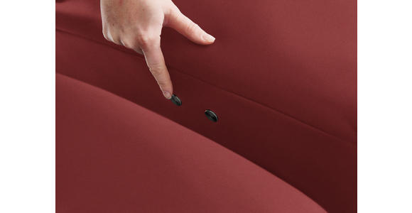 3-SITZER-SOFA Latina in Echtleder Bordeaux   - Bordeaux/Alufarben, Design, Leder/Metall (190/82/99cm) - Dieter Knoll