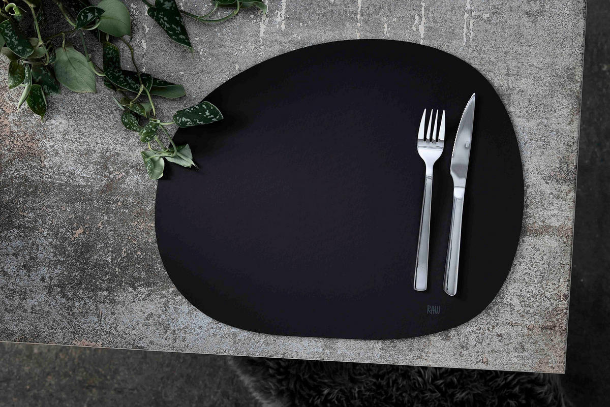 TISCHSET Textil Schwarz  - Schwarz, Basics, Textil (41/34/1cm) - Aida
