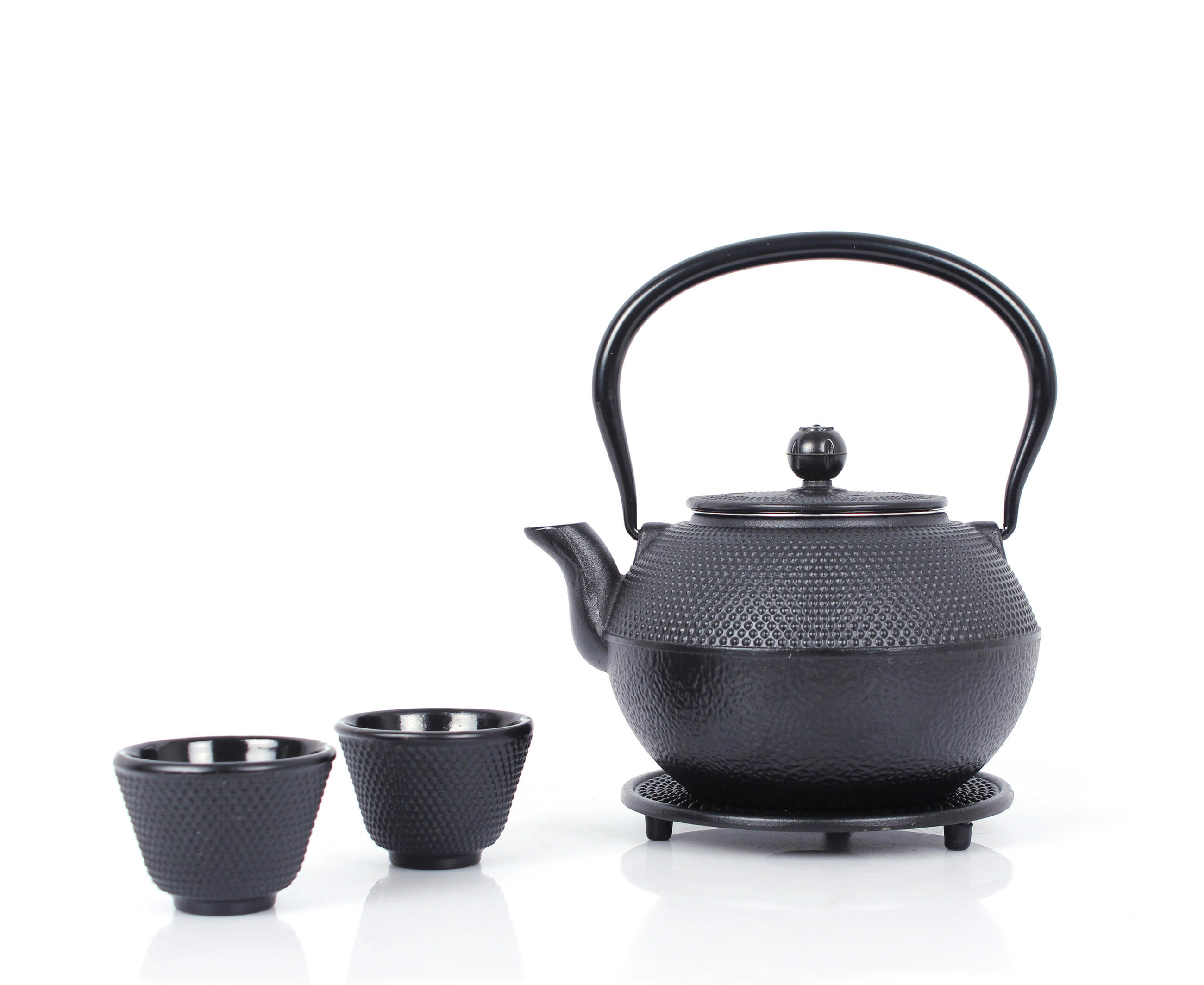 SET MED TEKANNA - svart, Basics, metall (1100ml) - Echtwerk