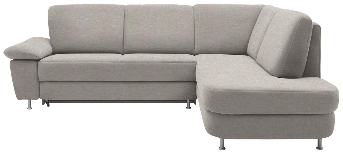 ROHOVÁ SEDAČKA, textil, světle šedá - světle šedá/barvy hliníku, Konvenční, kov/textil (262/212cm) - Ada Austria