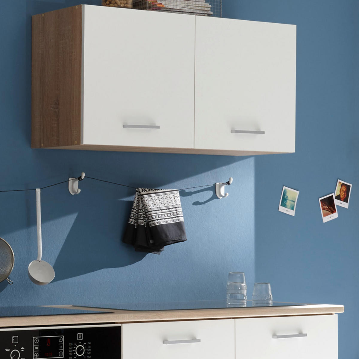 KÜCHENLEERBLOCK   in Weiß, Sonoma Eiche  - Weiß/Sonoma Eiche, MODERN, Holzwerkstoff (270/195/60cm)