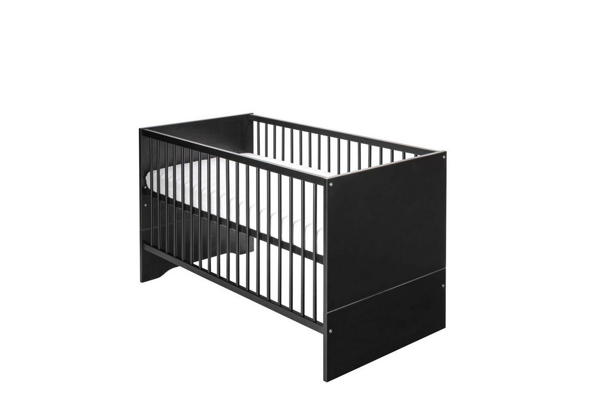 BABYZIMMER Meldody black  - Schwarz, Basics, Holz/Holzwerkstoff - Schardt