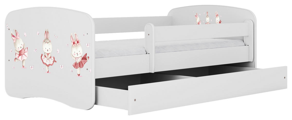 KINDER-/JUNIORBETT 80/160 cm  in Weiß  - Birkefarben/Weiß, MODERN, Holz/Holzwerkstoff (80/160cm) - MID.YOU