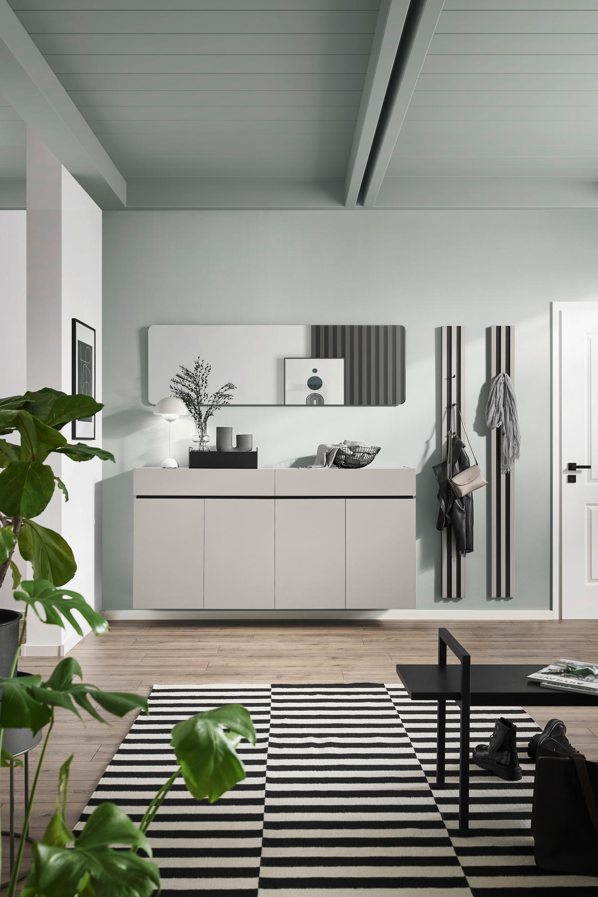 WANDSPIEGEL 175/54/3 cm    in rechteckig  - Schwarz, Design, Glas/Holzwerkstoff (175/54/3cm) - Voleo