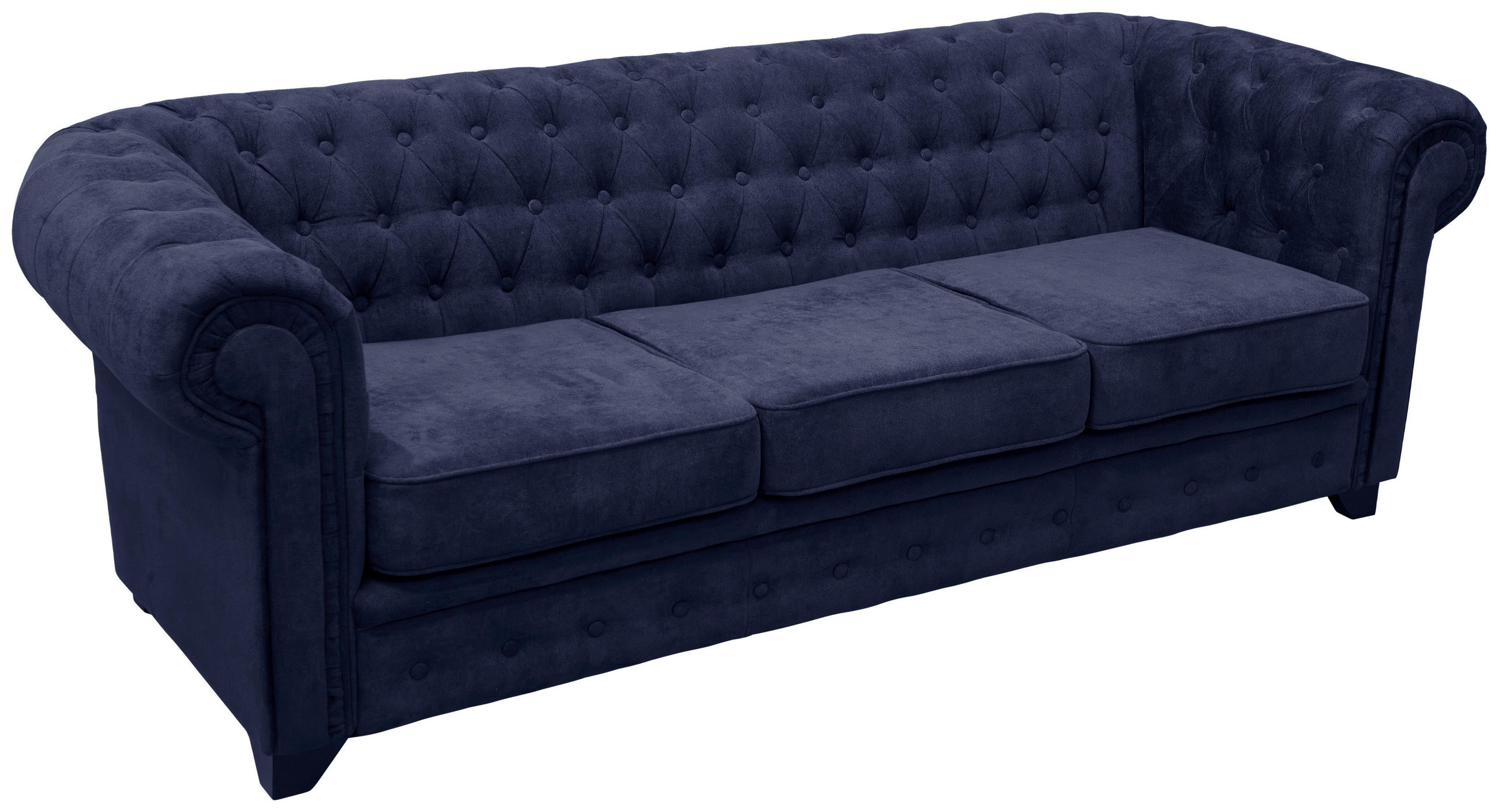 Livetastic POHOVKA CHESTERFIELD, dřevo, textil, kompozitní dřevo, modrá
