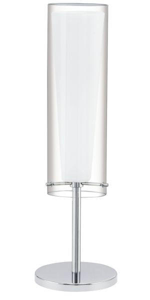 TISCHLEUCHTE 19,1/19,5/39,4 cm   - Transparent/Weiß, Design, Glas/Metall (19,1/19,5/39,4cm) - Eglo