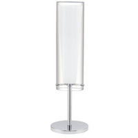 TISCHLEUCHTE 19,1/19,5/39,4 cm   - Transparent/Weiß, Design, Glas/Metall (19,1/19,5/39,4cm) - Eglo