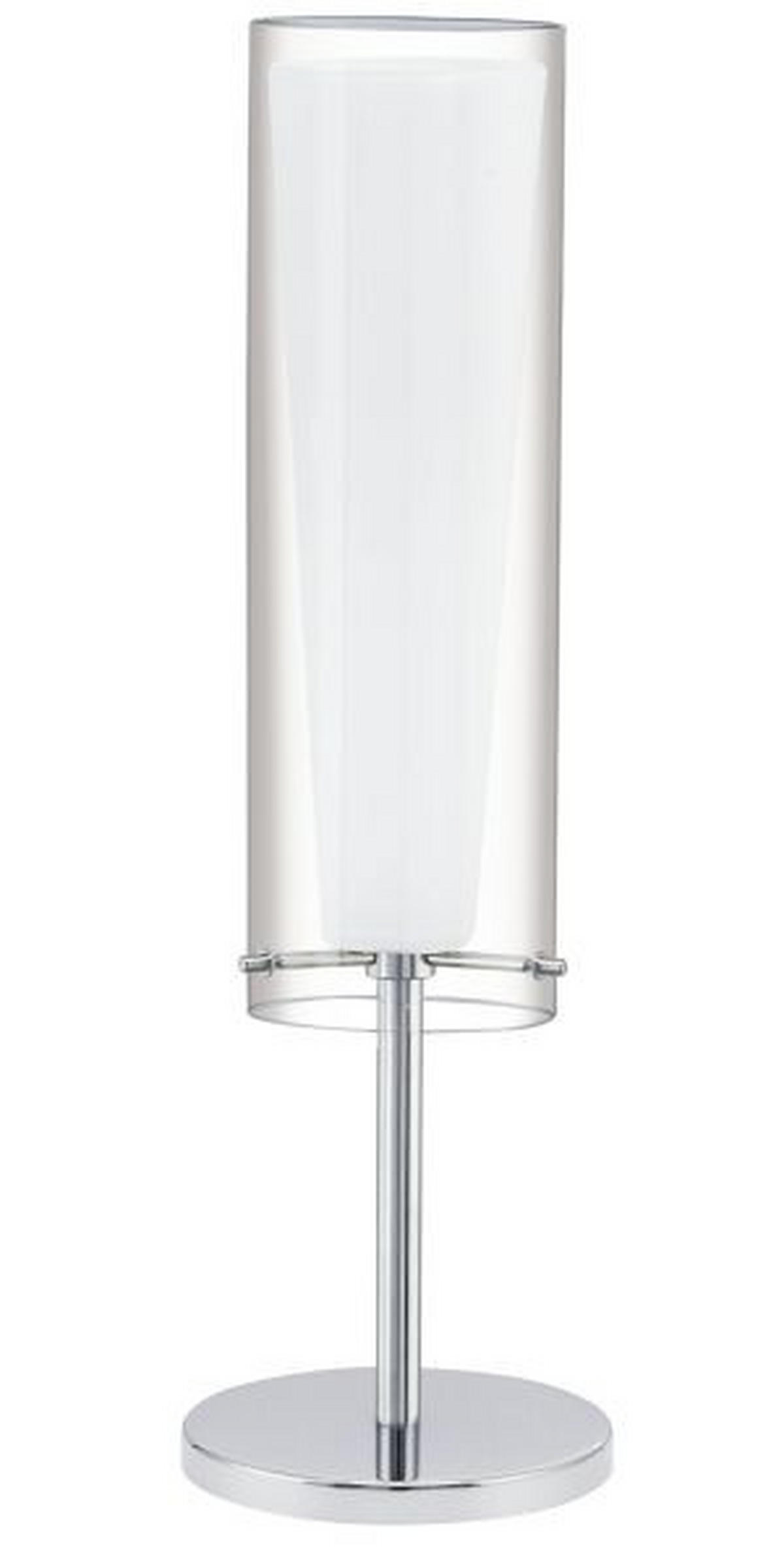 TISCHLEUCHTE 19,1/19,5/39,4 cm   - Transparent/Weiß, Design, Glas/Metall (19,1/19,5/39,4cm) - Eglo