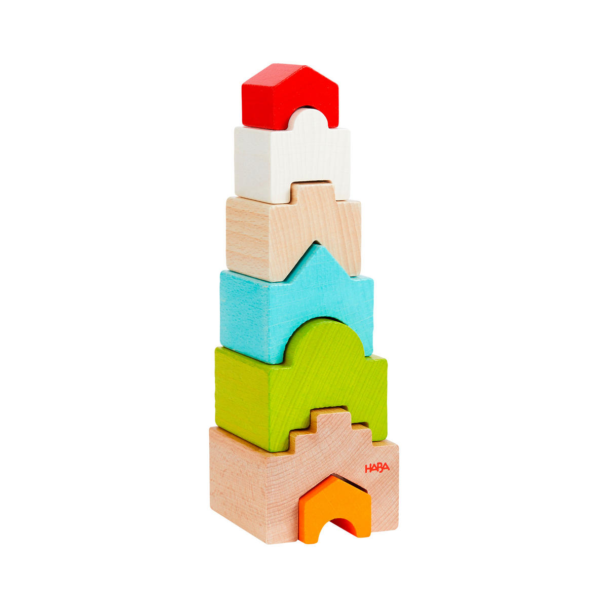 BAUSTEINE - Multicolor, Basics, Holz (7/7/13,5cm) - Haba