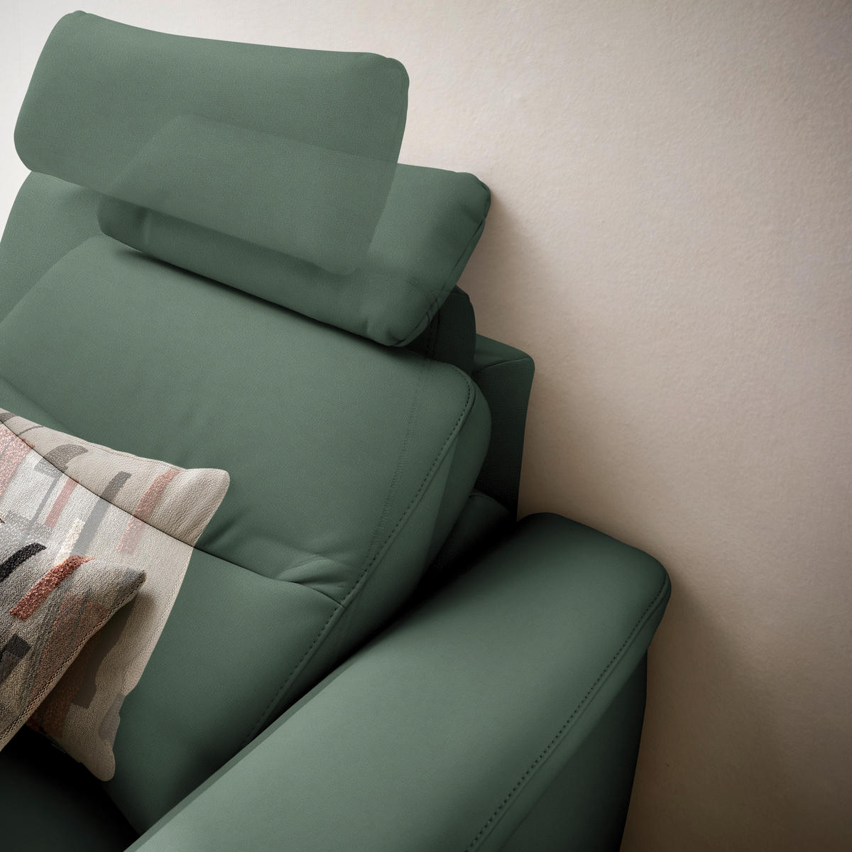 ECKSOFA in Echtleder Waldgrün  249/280 cm  - Waldgrün/Anthrazit, Design, Leder/Metall (249/280cm) - Himolla Komfortklass