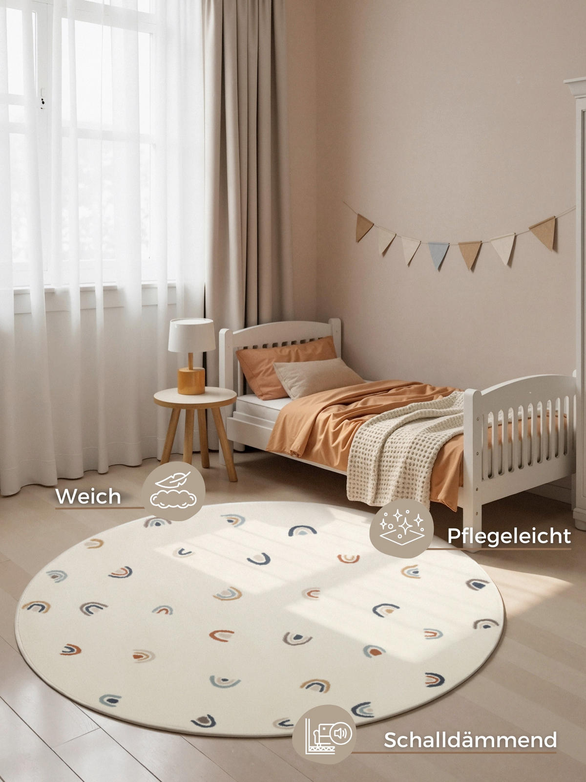 KINDERTEPPICH 160 cm Adventures Regenbogen  - Multicolor/Creme, Design, Kunststoff/Textil (160cm) - Hanse Home