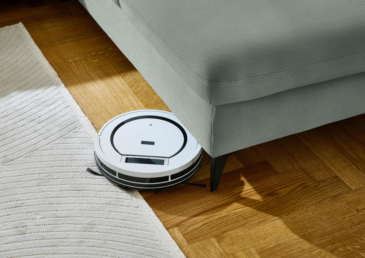 WOHNLANDSCHAFT Chenille Hellgrau  - Hellgrau/Schwarz, Design, Textil/Metall (198/369/255cm) - Beldomo Style