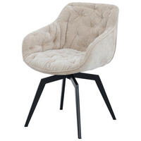KAROSSZÉK fekete, bézs  - bézs/fekete, Modern, textil/fém (59,5/84/63,5cm) - Livetastic