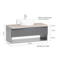WASCHTISCHKOMBI 101 cm  - Graphitfarben/Grau, Natur, Holzwerkstoff (101cm) - Xora