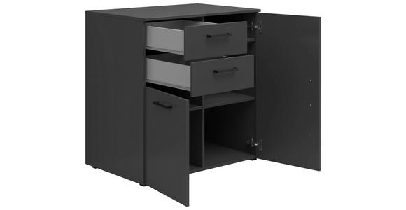 KOMMODE 80/83/52 cm in Graphitfarben - Anthrazit/Schwarz, MODERN, Holzwerkstoff/Kunststoff (80/83/52cm) - Carryhome