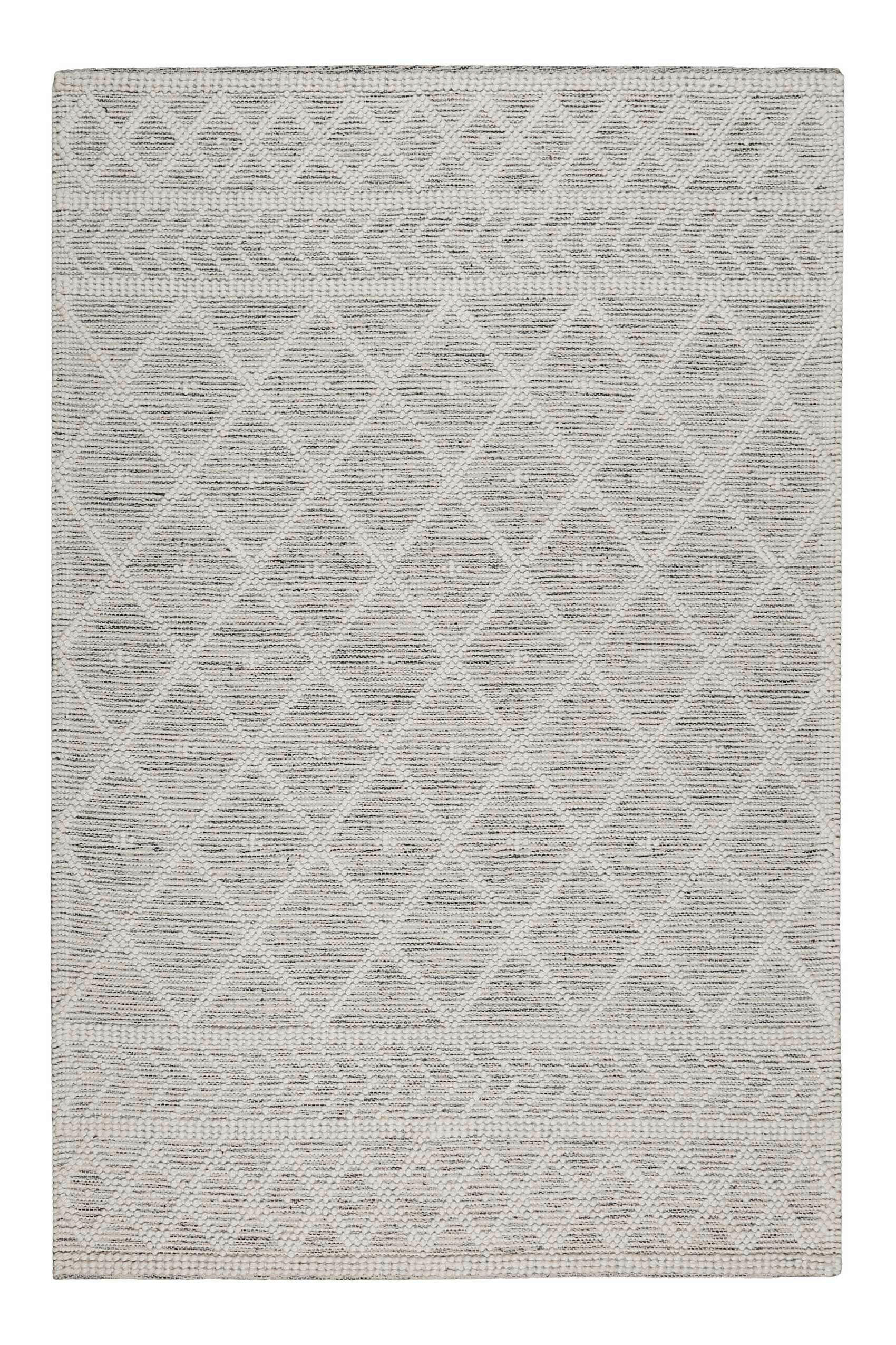 HANDWEBTEPPICH 50/80 cm Lia Creme, Dunkelgrau  - Dunkelgrau/Creme, Trend, Textil (50/80cm) - Esprit