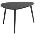 COUCHTISCHSET Akazie vollmassiv 74/68/45 cm Freiform Schwarz  - Schwarz, Design, Holz/Metall (74/68/45cm) - Carryhome
