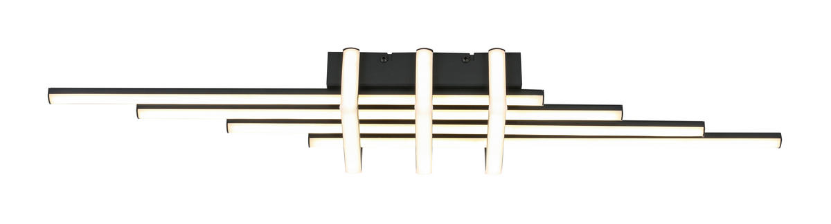 DECKENLEUCHTE 78/14/8 cm  - Schwarz, Trend, Kunststoff/Metall (78/14/8cm) - Collett's Monde