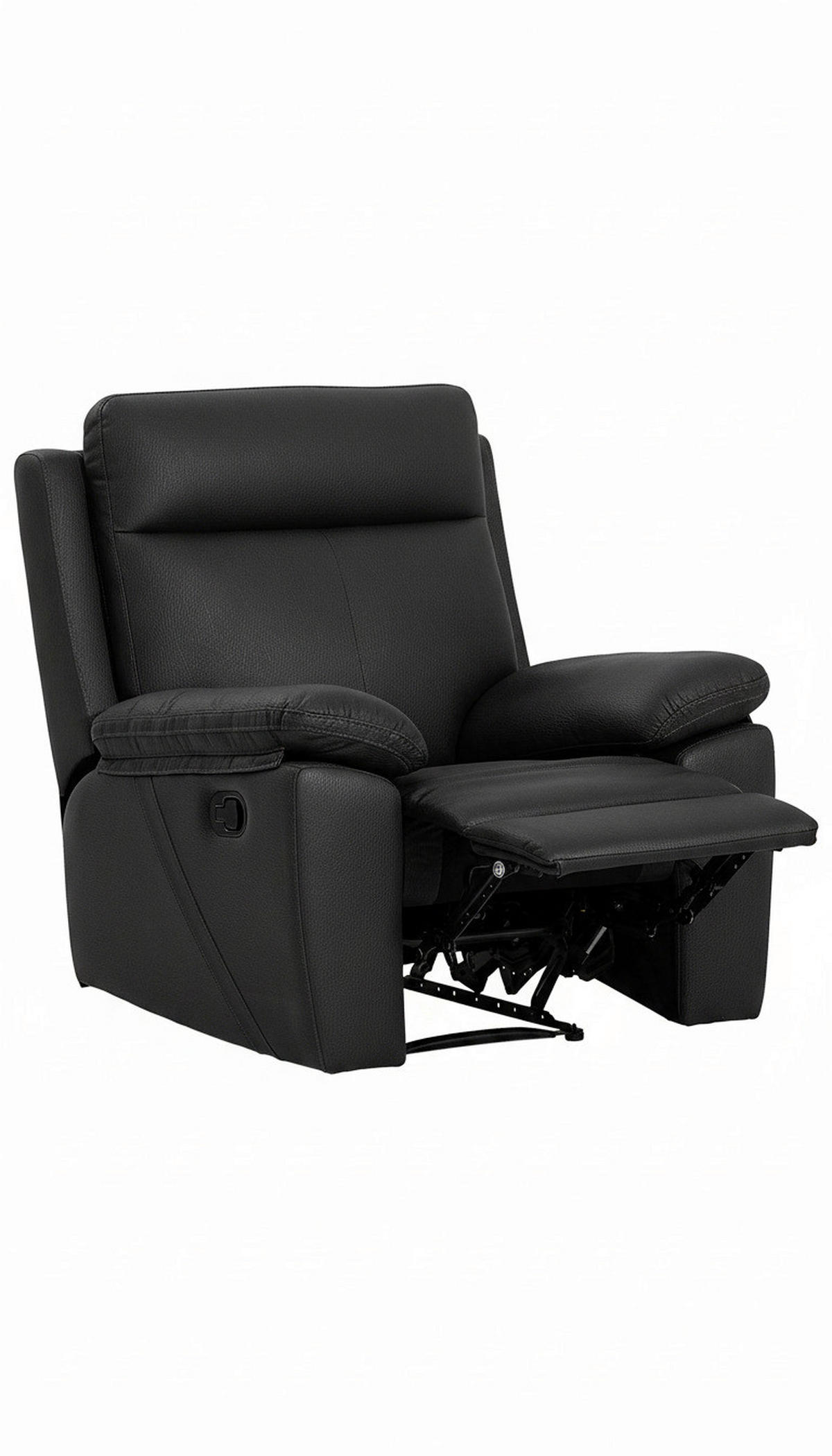SESSEL 92/103/92 cm  in Lederlook Schwarz  - Schwarz, KONVENTIONELL, Textil (92/103/92cm) - Livetastic