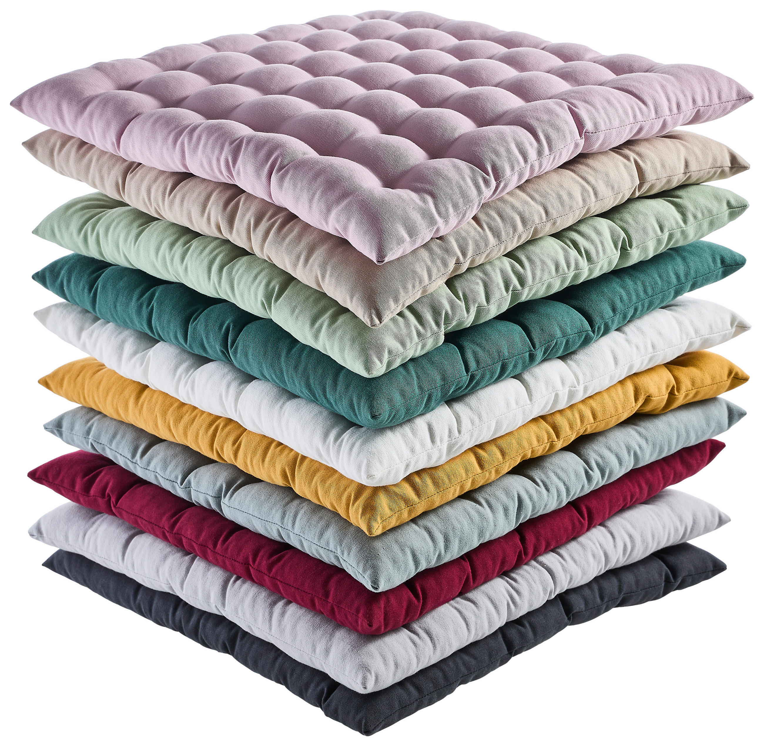 Thumbnail - Bio:Vio Sitzkissen, Champagner, Textil, Uni, Füllung: Polyester, 38x38x4 cm, Oeko-Tex® Standard 100, langlebig, Wohntext...