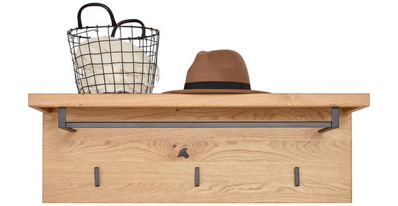 GARDEROBENPANEEL  in 90/30/30 cm  - Wildeiche, Natur, Holz/Holzwerkstoff (90/30/30cm) - Linea Natura