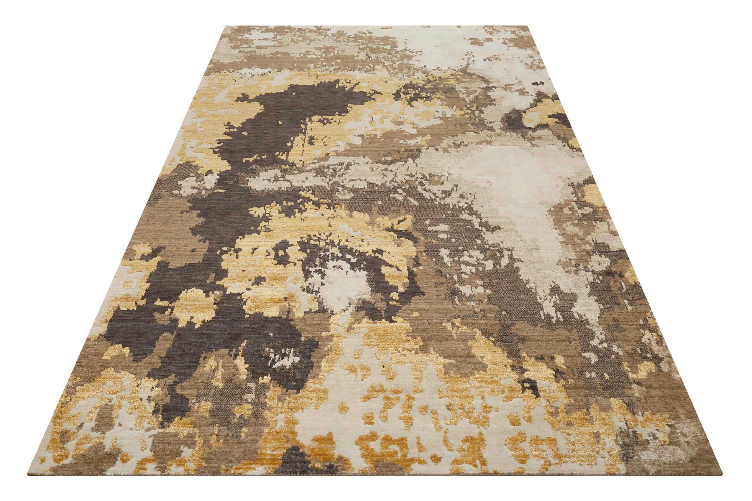 FLACHWEBETEPPICH 50/80 cm Manhattan Schwarz, Goldfarben, Beige  - Beige/Goldfarben, Design, Textil (50/80cm) - Esprit