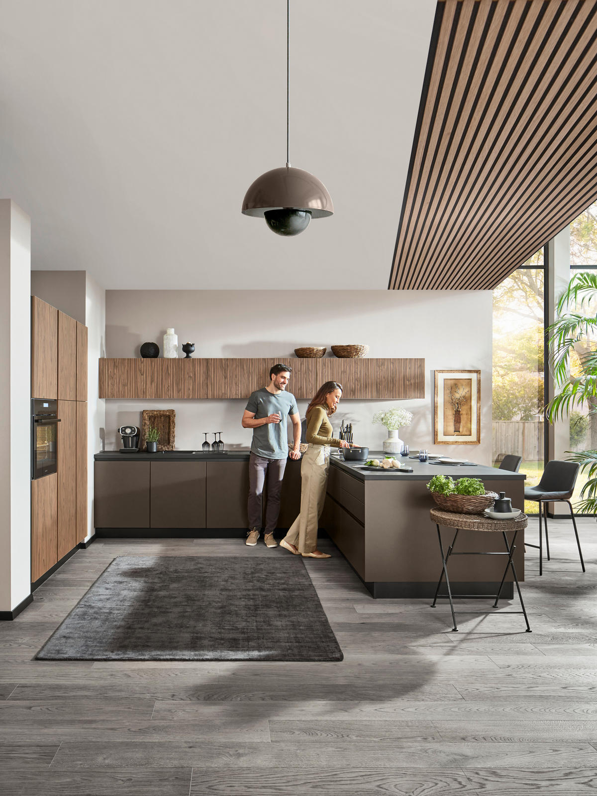 EINBAUKÜCHE   - Braun, Design, Holzwerkstoff - Dieter Knoll