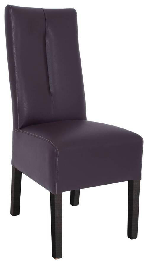 STUHL Lederlook Dunkelbraun, Buche Kolonial  - Dunkelbraun/Buche Kolonial, KONVENTIONELL, Holz/Textil (44/103/63cm) - Carryhome