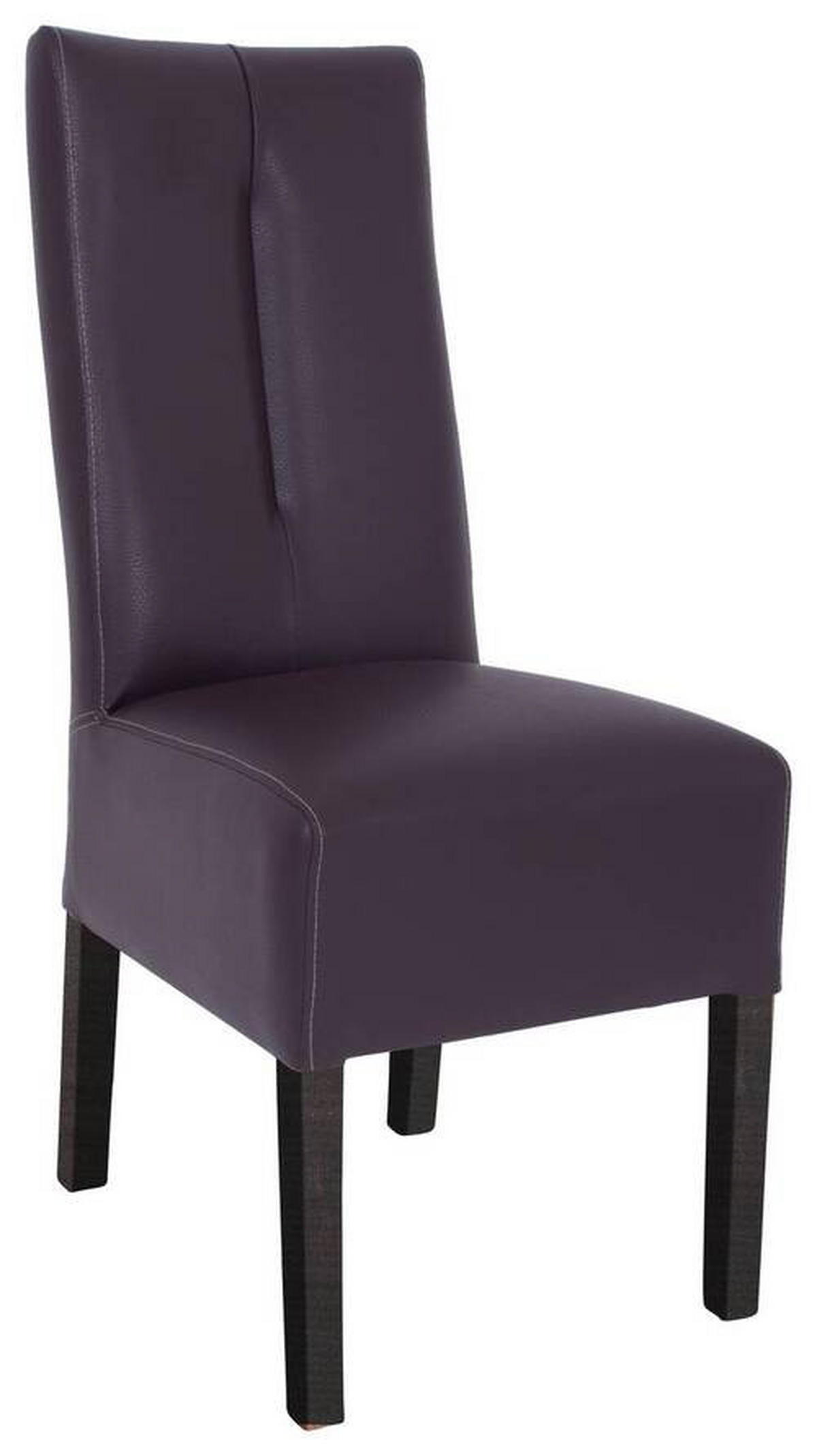 STUHL Lederlook Dunkelbraun, Buche Kolonial  - Dunkelbraun/Buche Kolonial, KONVENTIONELL, Holz/Textil (44/103/63cm) - Carryhome