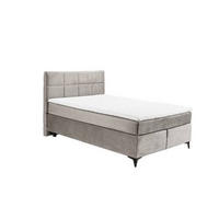 BOXSPRINGBETT 140/200 cm  in Hellgrau  - Hellgrau/Schwarz, Design, Holzwerkstoff/Kunststoff (140/200cm) - Xora