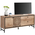 LOWBOARD in 160/65/40 cm - Schwarz/Akaziefarben, Design, Holz/Metall (160/65/40cm) - Ambia Home