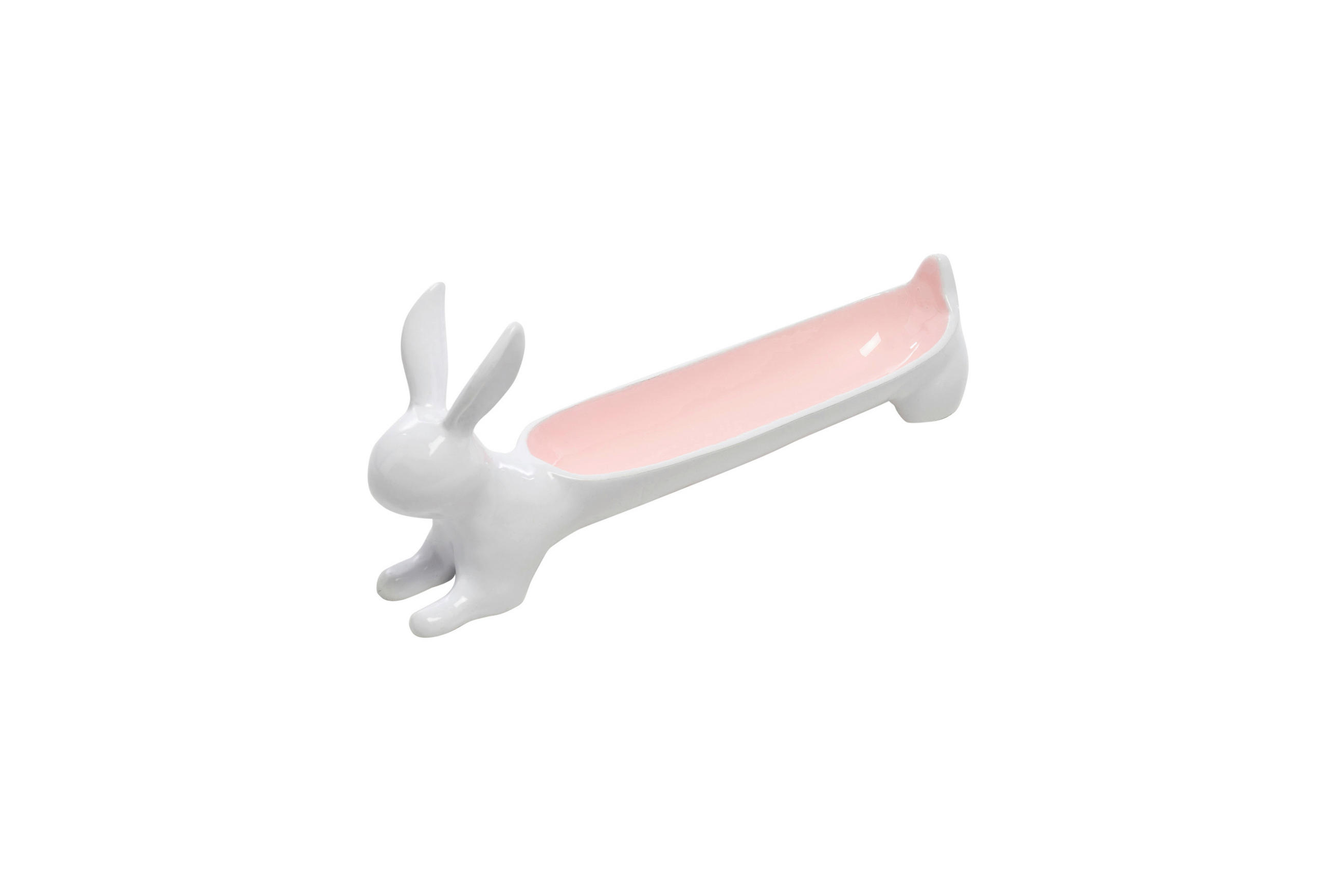XXXLutz Dekoschale Rosa, Weiß 6x11x29 cm