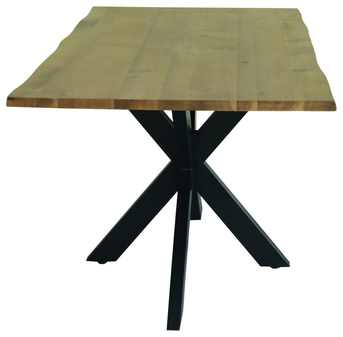 ESSTISCH in Holz, Metall 140/80/76 cm  - Eichefarben/Schwarz, LIFESTYLE, Holz/Metall (140/80/76cm) - Linea Natura