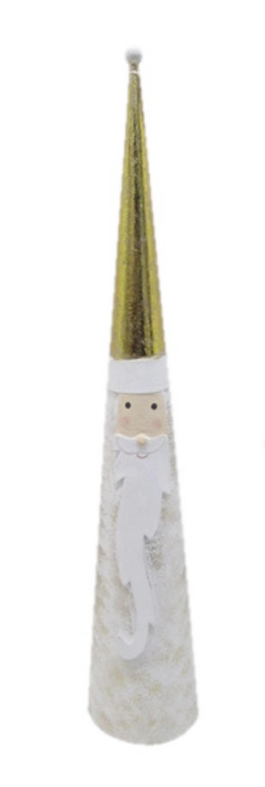 WEIHNACHTSMANN  - Goldfarben/Weiß, Trend, Metall (6,5/31cm) - X-Mas