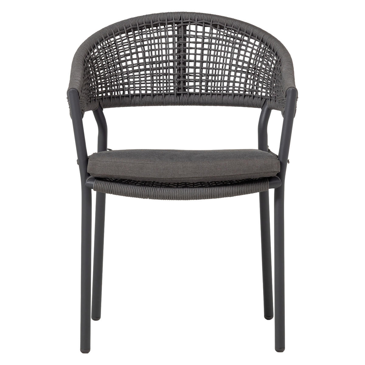 GARTENSTUHL Metall, Kunststoff Braun  - Braun, MODERN, Kunststoff/Textil (65/82/58cm) - Livetastic