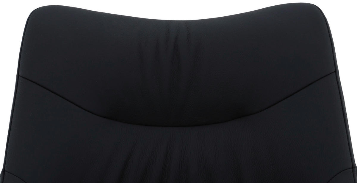 NASLANJAČ, kovina, usnje črna  - črna, Moderno, kovina/usnje (57/86,5/61,5cm) - Novel