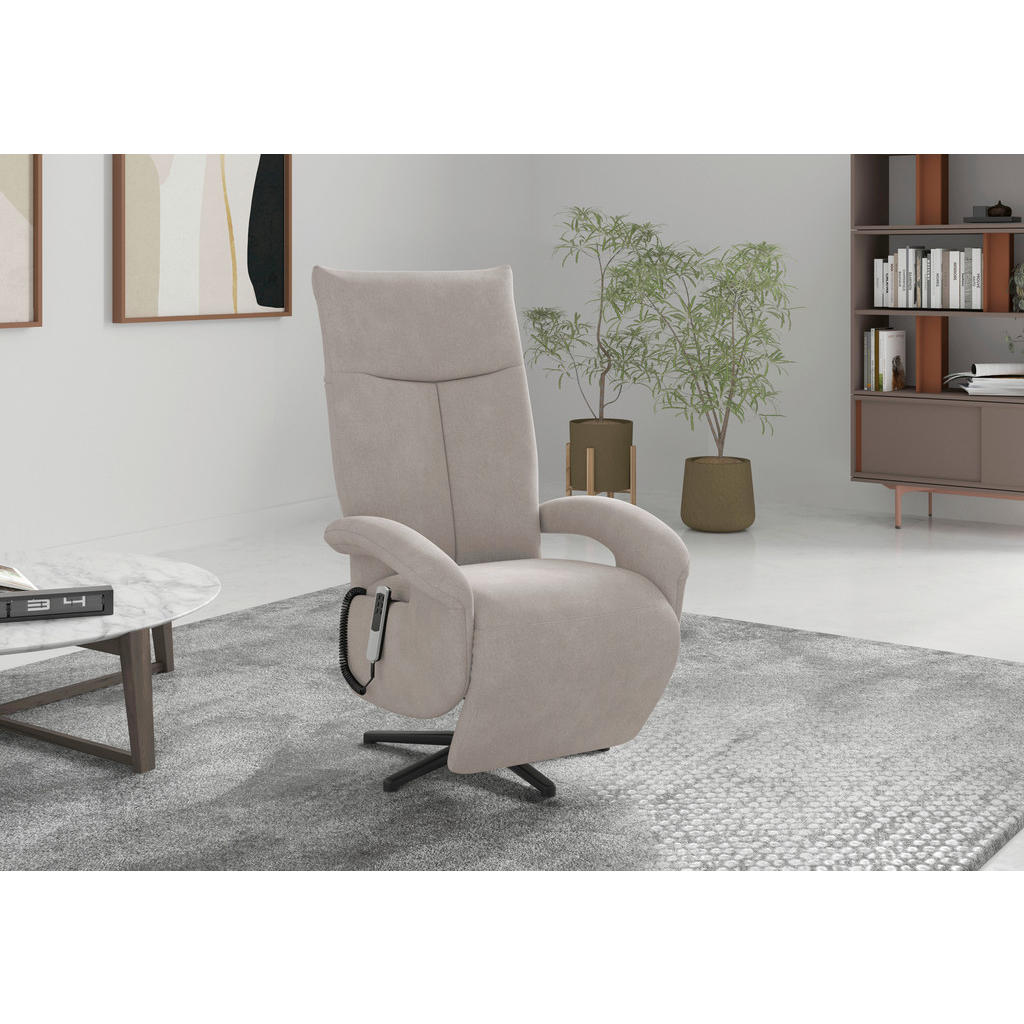 Sit & More RELAXAČNÉ KRESLO, textil, sivobéžová