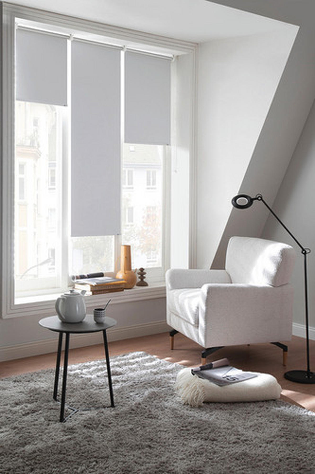 MÖRKLÄGGANDE RULLGARDIN 75/150 cm  - ljusgrå, Basics, textil (75/150cm) - Schöner Wohnen