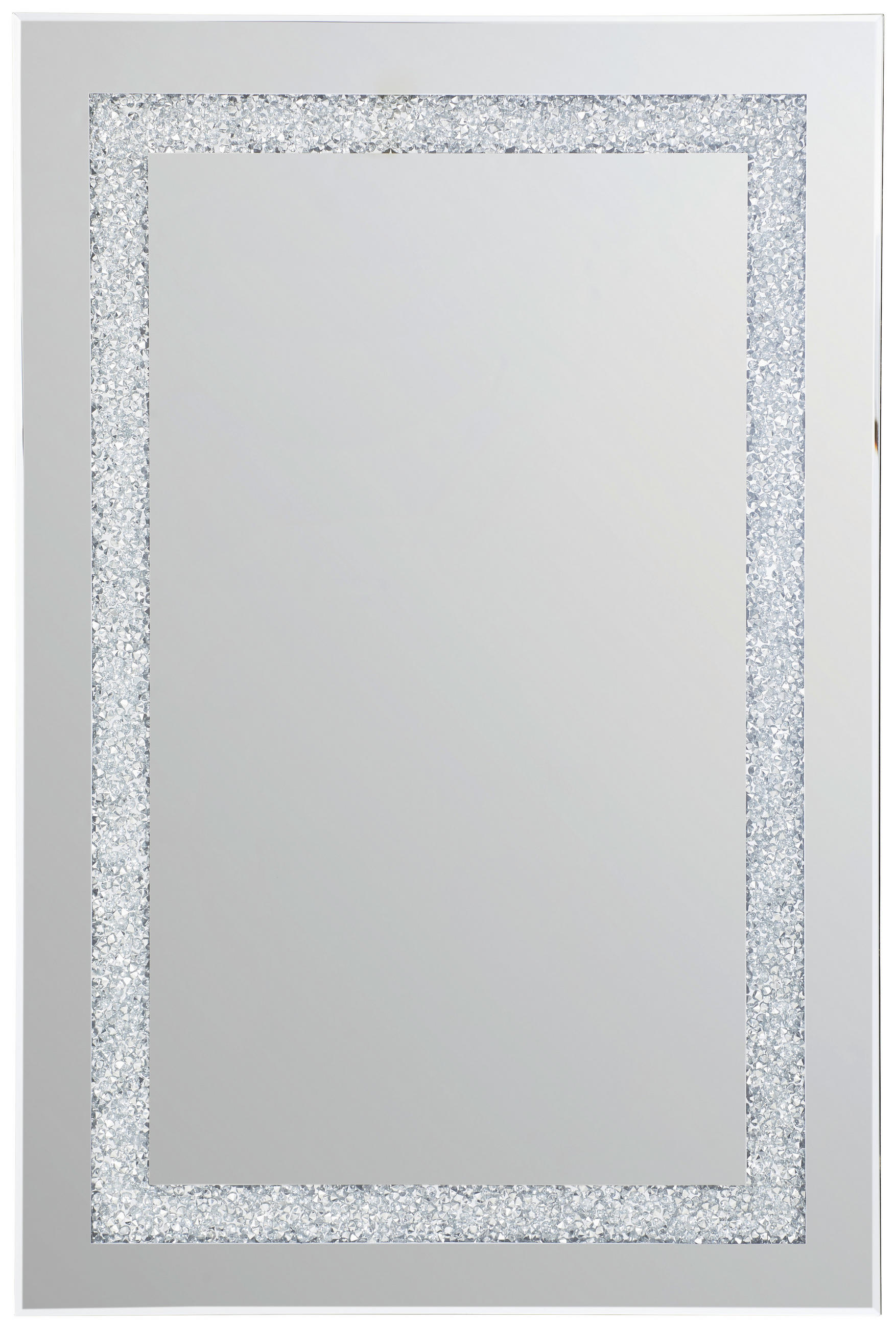 WANDSPIEGEL 60/90/1,5 cm    in rechteckig  - Silberfarben/Schwarz, Trend, Glas/Holzwerkstoff (60/90/1,5cm) - Carryhome