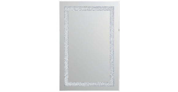 WANDSPIEGEL 60/90/1,5 cm    in rechteckig  - Silberfarben/Schwarz, Trend, Glas/Holzwerkstoff (60/90/1,5cm) - Carryhome