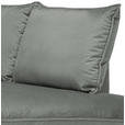 ECKSOFA Grau Samt  - Schwarz/Grau, Design, Textil/Metall (241/200cm) - Carryhome