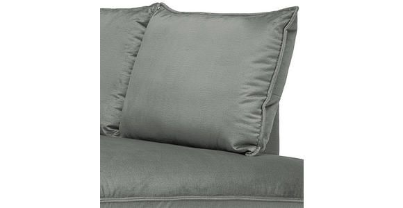 ECKSOFA Grau Samt  - Schwarz/Grau, Design, Textil/Metall (241/200cm) - Carryhome