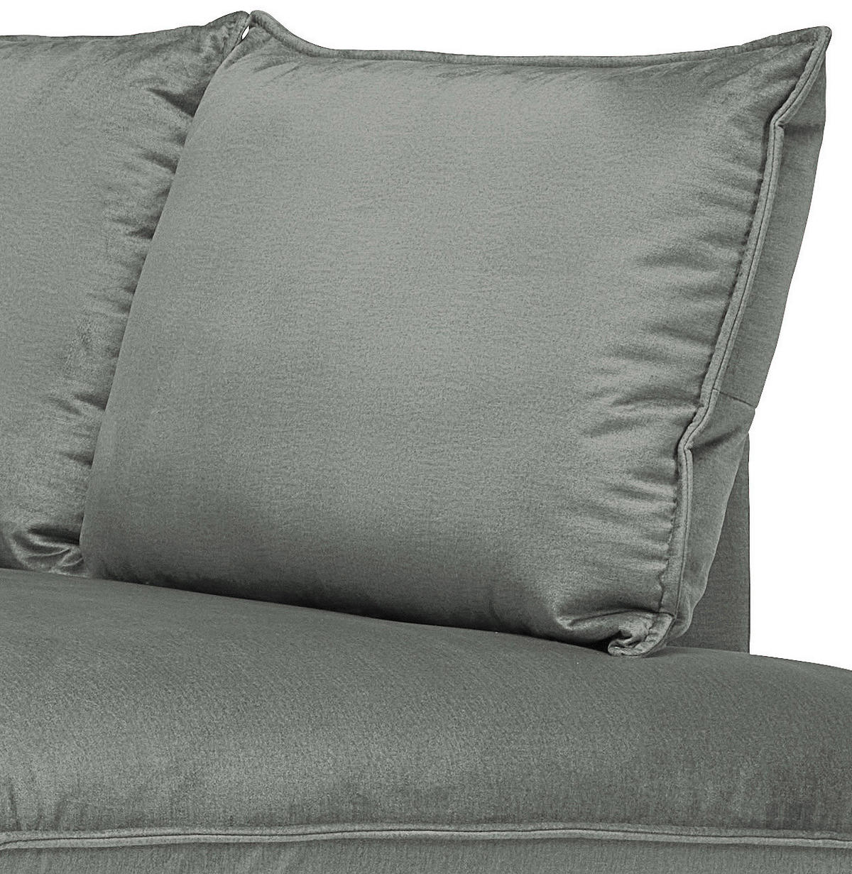 HÖRNSOFFA i sammet grå  - svart/grå, Design, metall/textil (241/200cm) - Carryhome