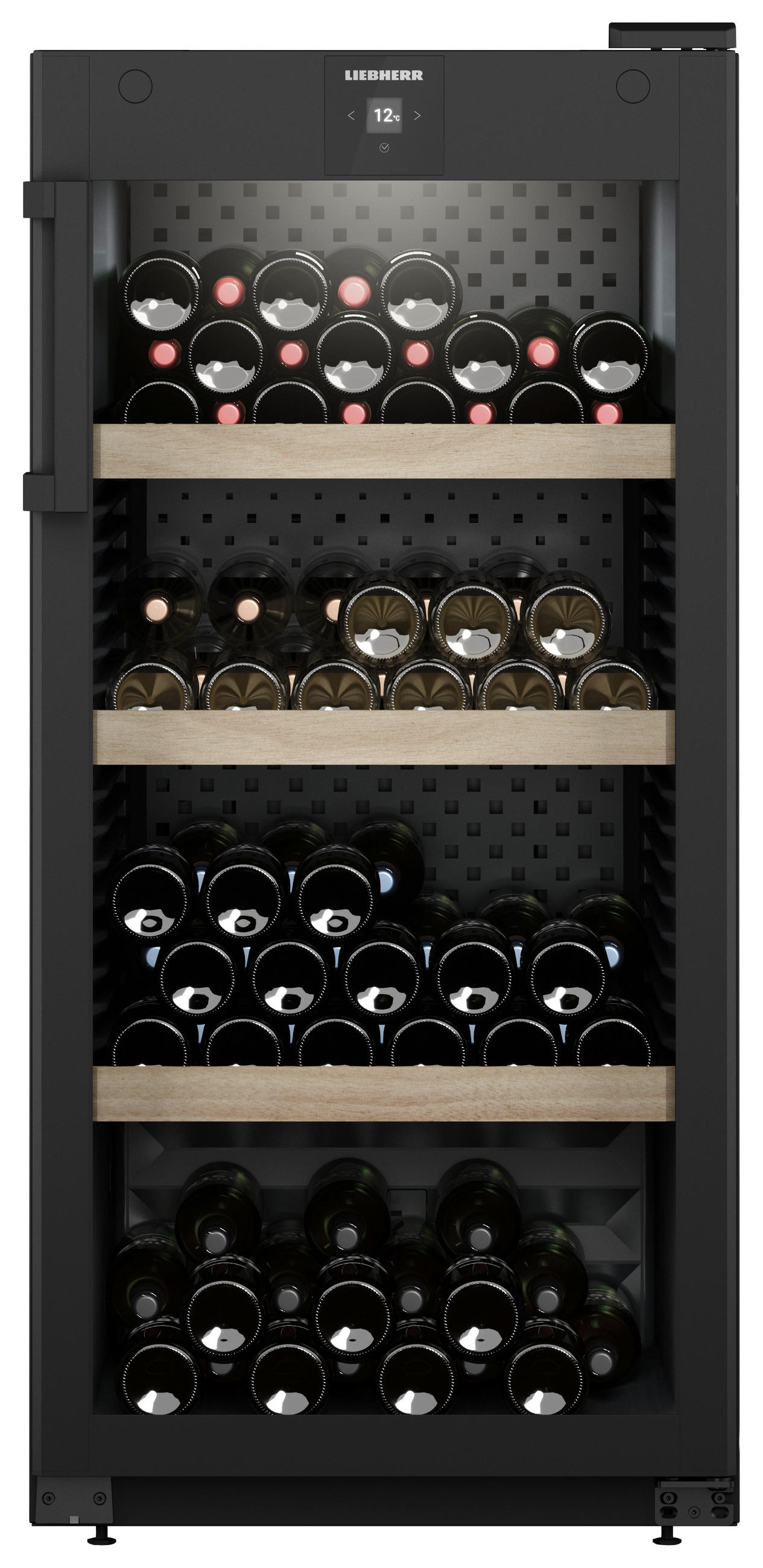 WEINKÜHLSCHRANK WPbl 4201  - Schwarz, Basics, Glas/Metall (59,7/128,4/76,3cm) - Liebherr
