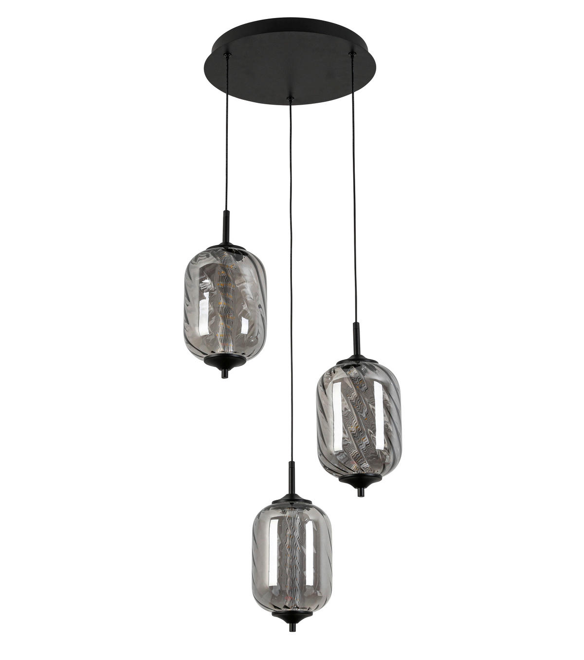ZÁVĚSNÉ LED SVÍTIDLO, 42/120 cm  - barvy chromu, Design, kov/sklo (42/120cm) - Novel