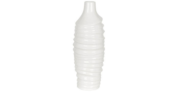 VASE 36,6 cm - Weiß, Design, Keramik (12,5/36,6/13,5cm) - Ambia Home