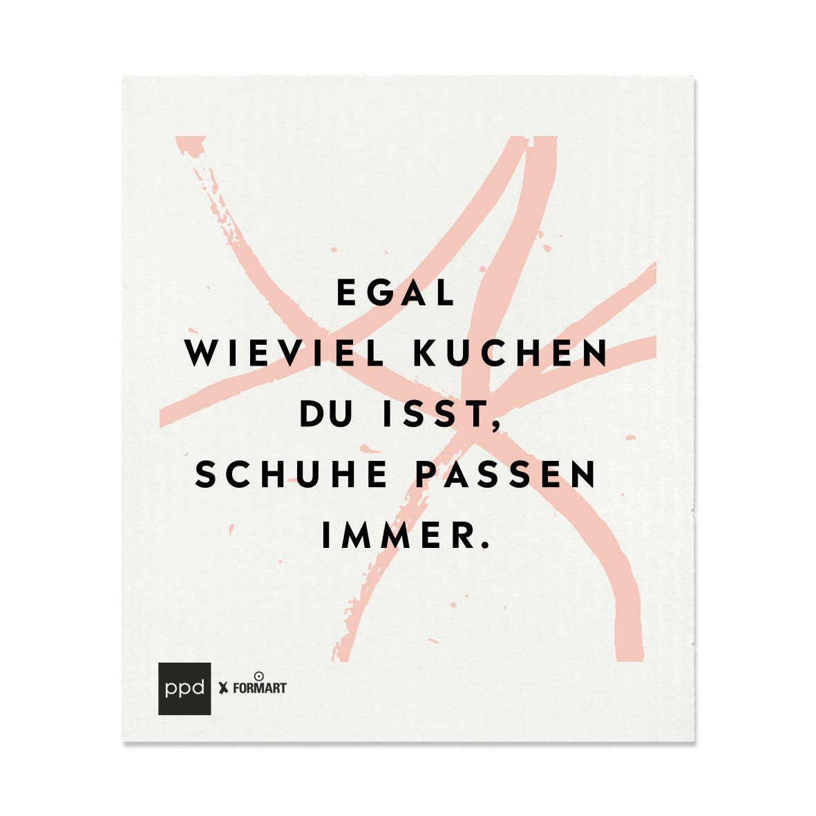 SCHWAMMTUCH  - Schwarz/Orange, Basics, Textil (20/17cm) - PPD